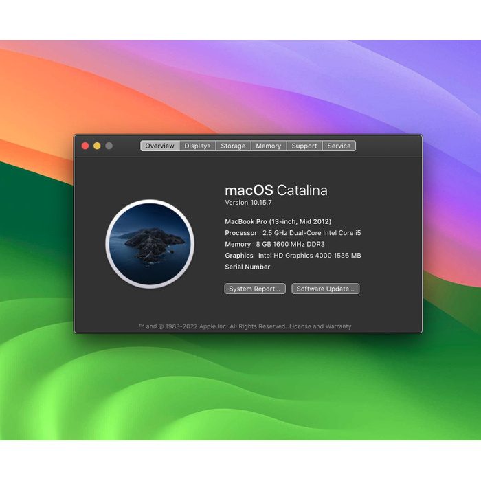 LOGICBOARD MACBOOK PRO A1278 2012 MD101 I5 4G 2.5GHZ 820-3115-B