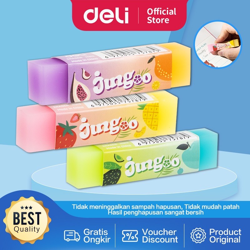 

Deli Eraser / Penghapus Hapusan Tidak Mudah Patah Menghapus Sangat Bersih EH313