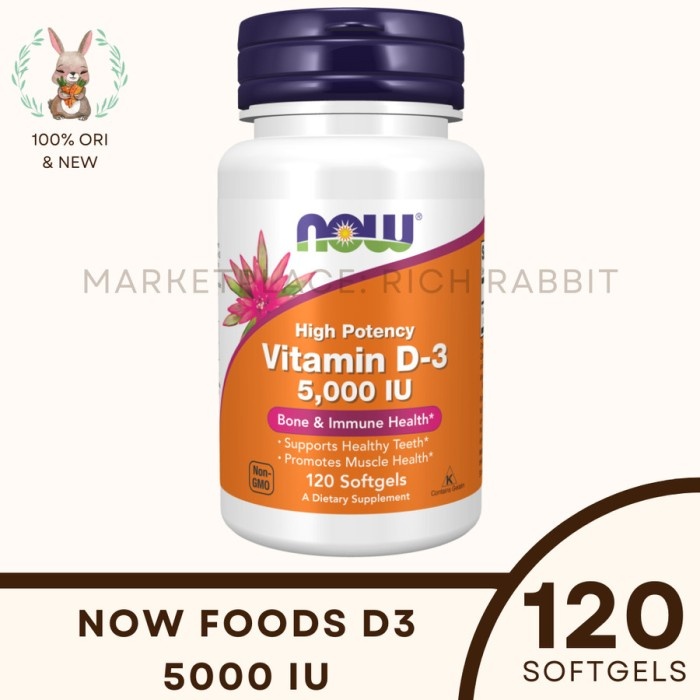Cuci Gudang Now Foods Vitamin D3 D 3 1000 2000 5000 10000 Iu K2 Mk7 400Iu 2000Iu