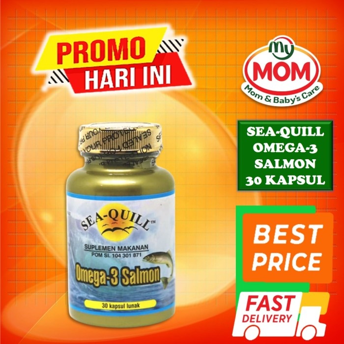 Terlaris [Bpom] Sea-Quill Omega 3 Salmon Isi 30S / Seaquill Vitamin Kolesterol