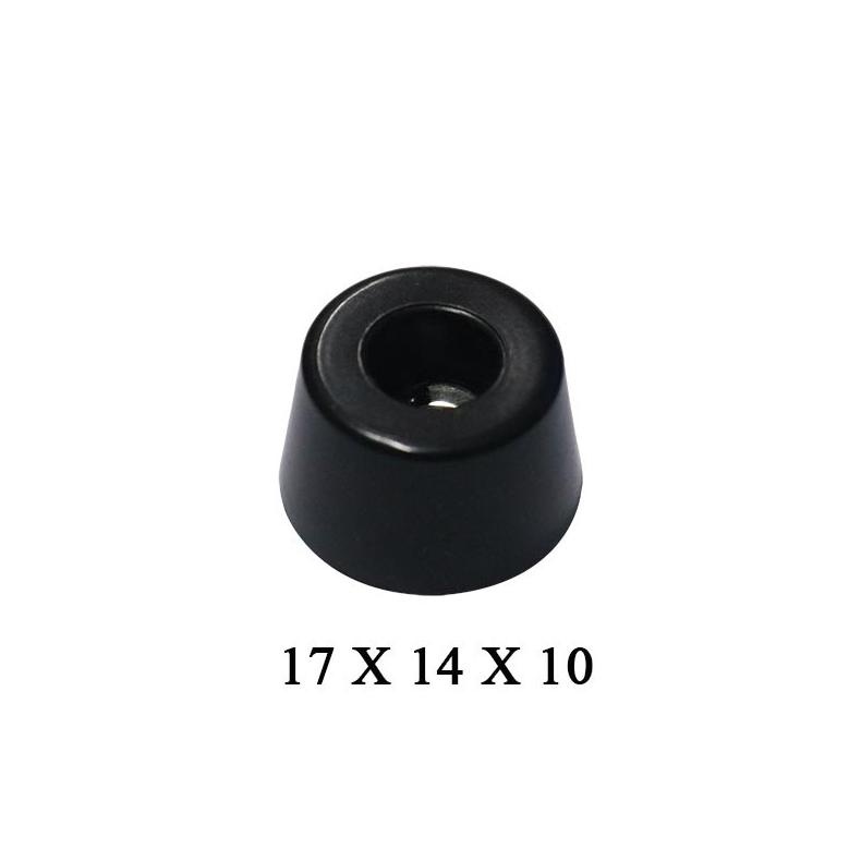 EELIC BAK-17MM isi 1 pcs bantalan alas karet bulat kecil hitam tatakan pelindung kaki kusi meja mesi