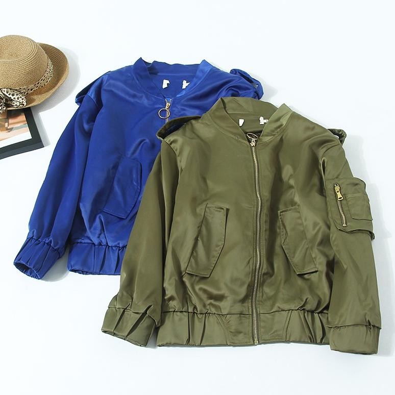 JNH IJA-46 jaket bomber luaran wanita import korea jepang army motor musim dingin TERLARIS