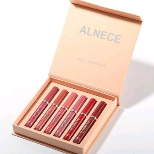 Alnece 6 Set Lip Gloss Kosmetik Lip Matte Tahan Lama Terlaris