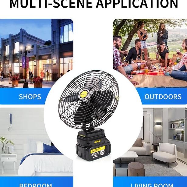 Keelat 8" Kipas Angin Listrik Baterai Lithium Portable 6.0Ah Lxt