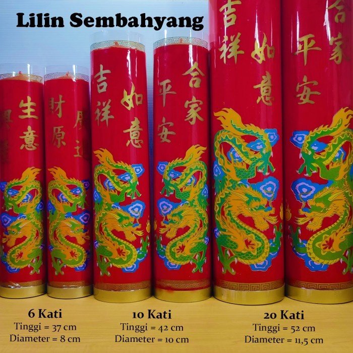 Lilin - Lilin Sembahyang Merah 6 Kati