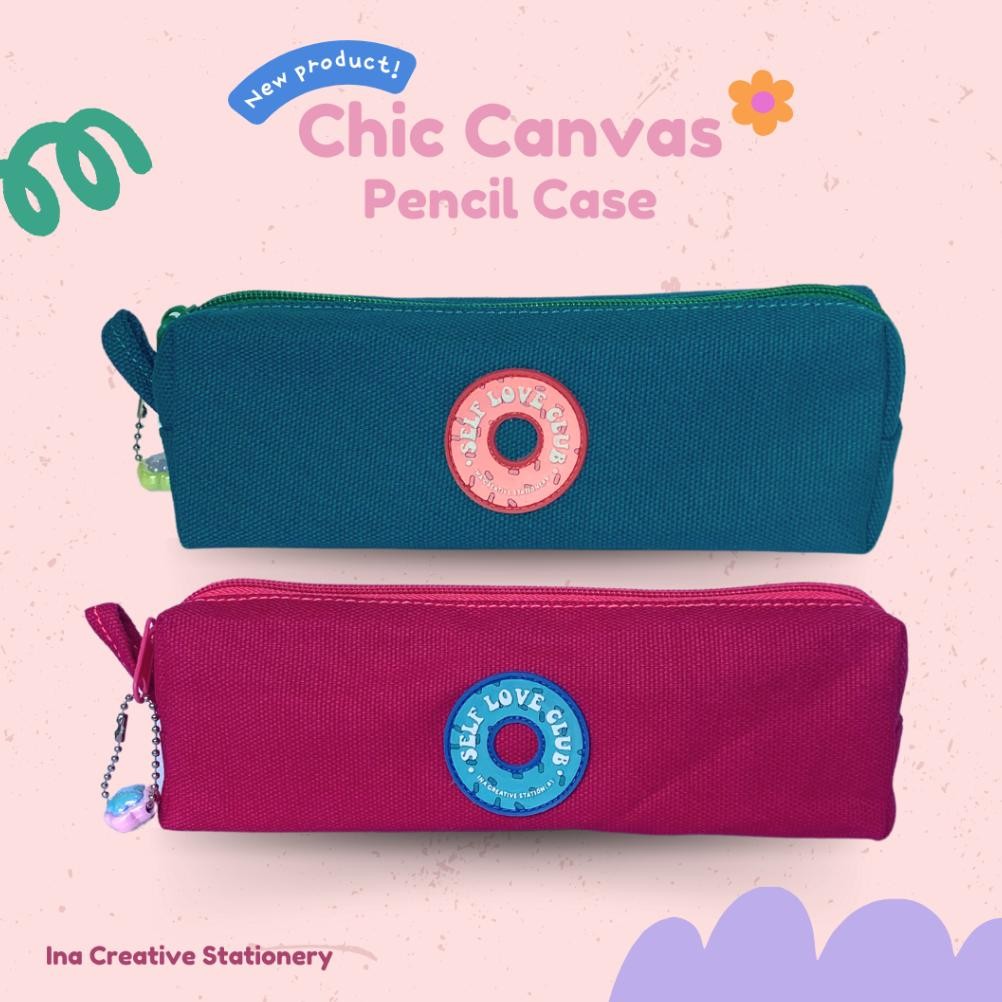 

Original Pencil Case Canvas With Rubber Ina Creative| Pencil Box| Pencil Aesthetic| Kotak Pensil Aesthetic| Wadah Pensil Medium| Tempat Pensil| Sale