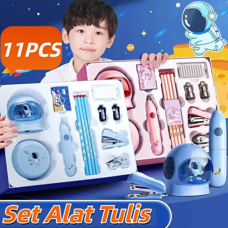 

Murah 11 In 1 Set Alat Tulis /Elektrik Rautan Penghapus Vacuum Pensil 11 In 1 /Anak Alat Perkakas Belajar Anak Perempuan Kado Sale