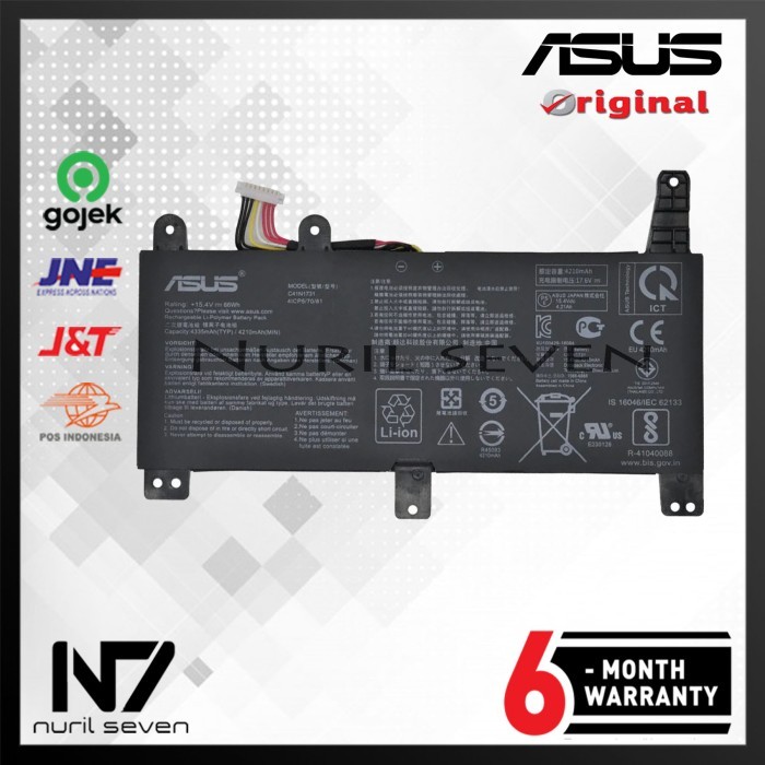 Original Baterai Laptop ASUS ROG Strix GL504 GL504GM GL504GW GL504GS G515GV G704GM C41N1731-2