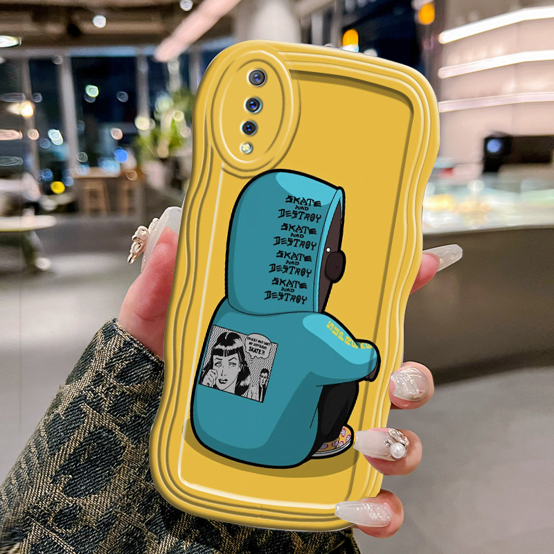 Casing Hp Untuk VIVO S1 Case Casing Softcase HP motif kecil Kesing gelombang transparan trendi pelin