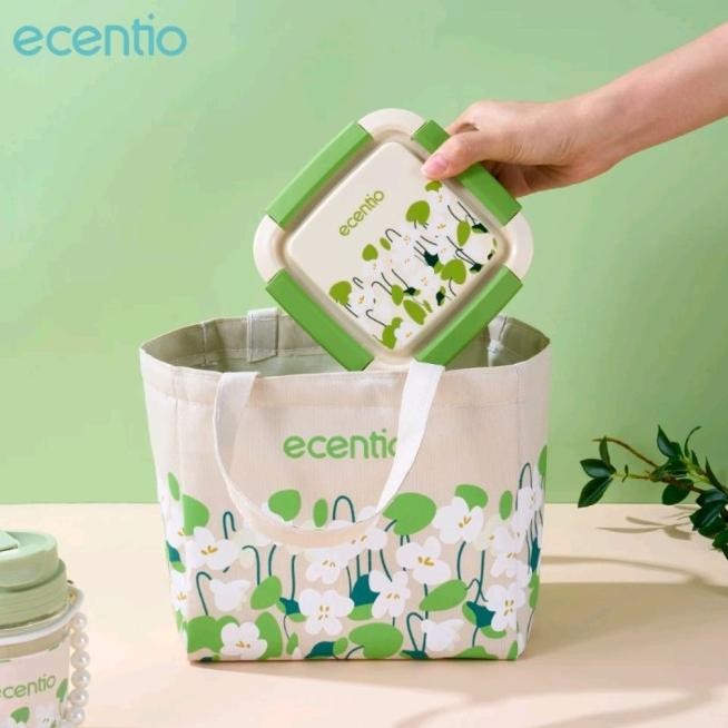 Ecentio Tas Bekal Lunch Bag Tas Makan Seri Spring Green Whispers