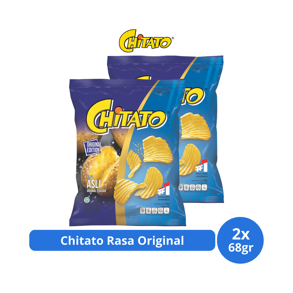 

Chitato Keripik Kentang Rasa Original 68gr x 2 pcs