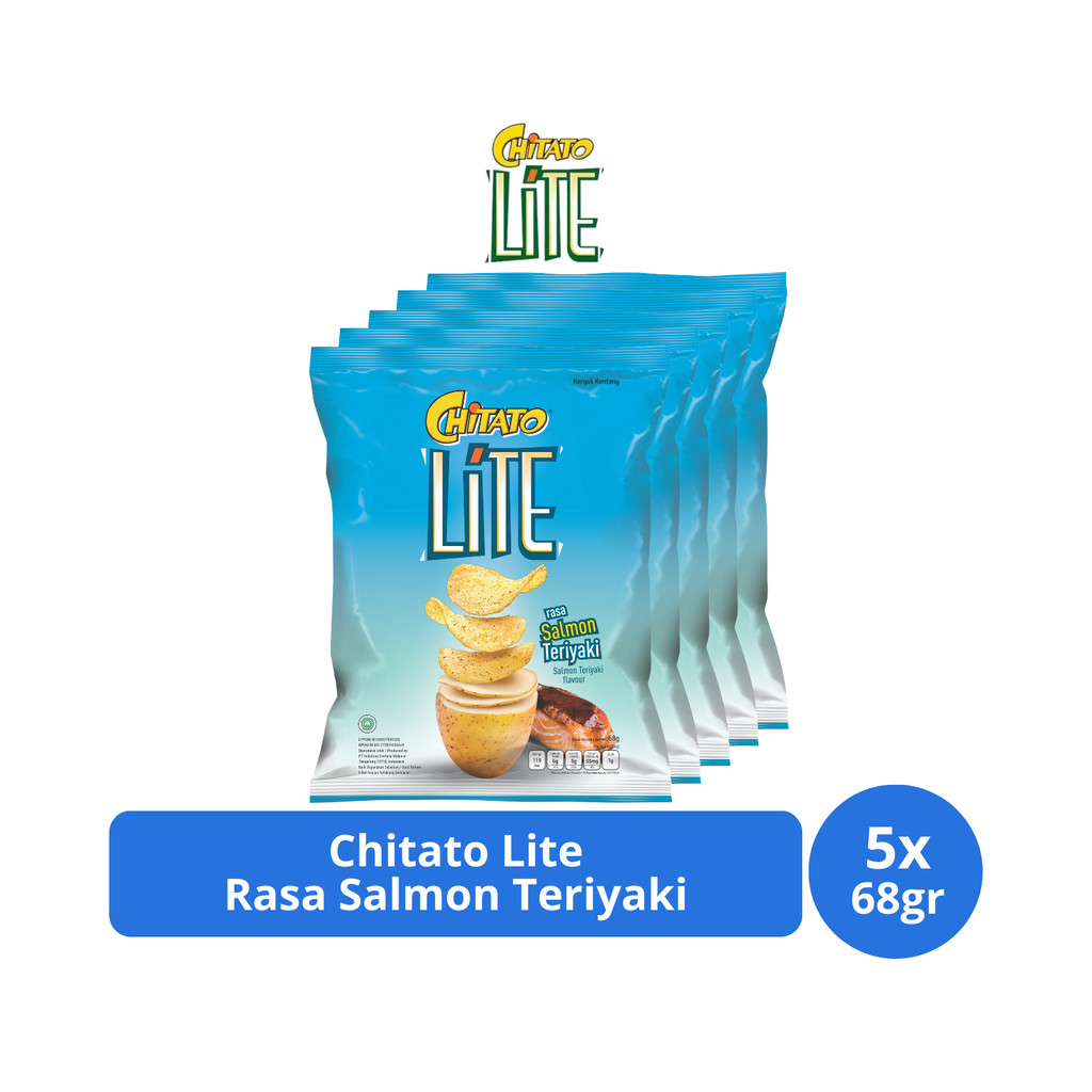

Chitato Lite Keripik Kentang Rasa Salmon Teriyaki 68gr x 5 pcs
