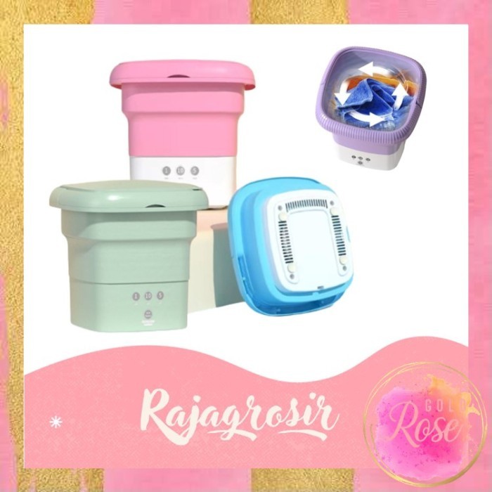 PROMO EMBER MESIN CUCI MINI OTOMATIS DENGAN PENGERING KAPASITAS 2.5KG / MESIN CUCI PORTABLE / MESIN