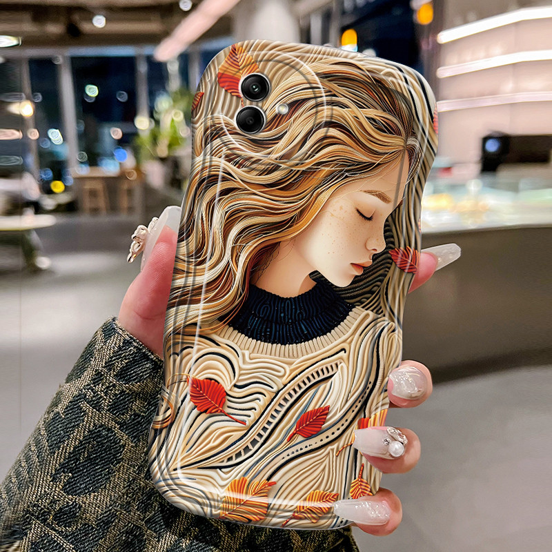 Casing Hp Untuk Samsung Galaxy A04 A04E A04s F04 M04 Case Casing HP Kesing perempuan gelombang besar