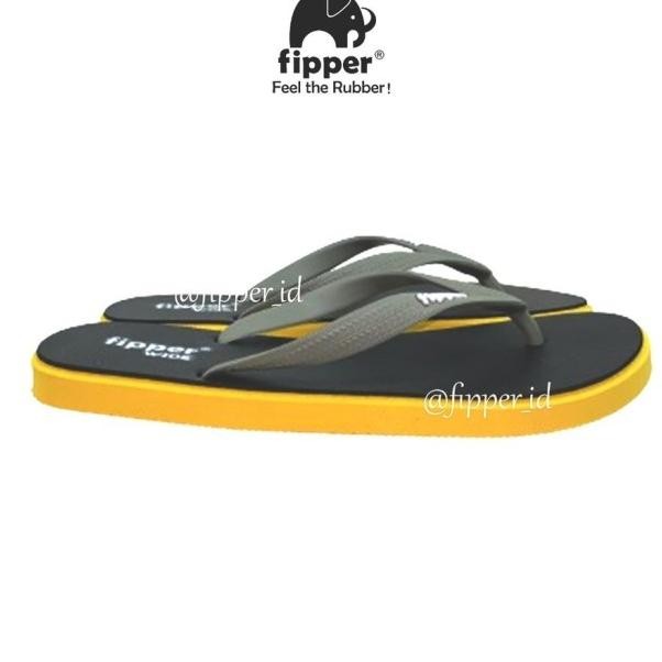 [Fipper Wide] - Bla/Yellow Sunglow/Grey - Sandal Jepit Prianita