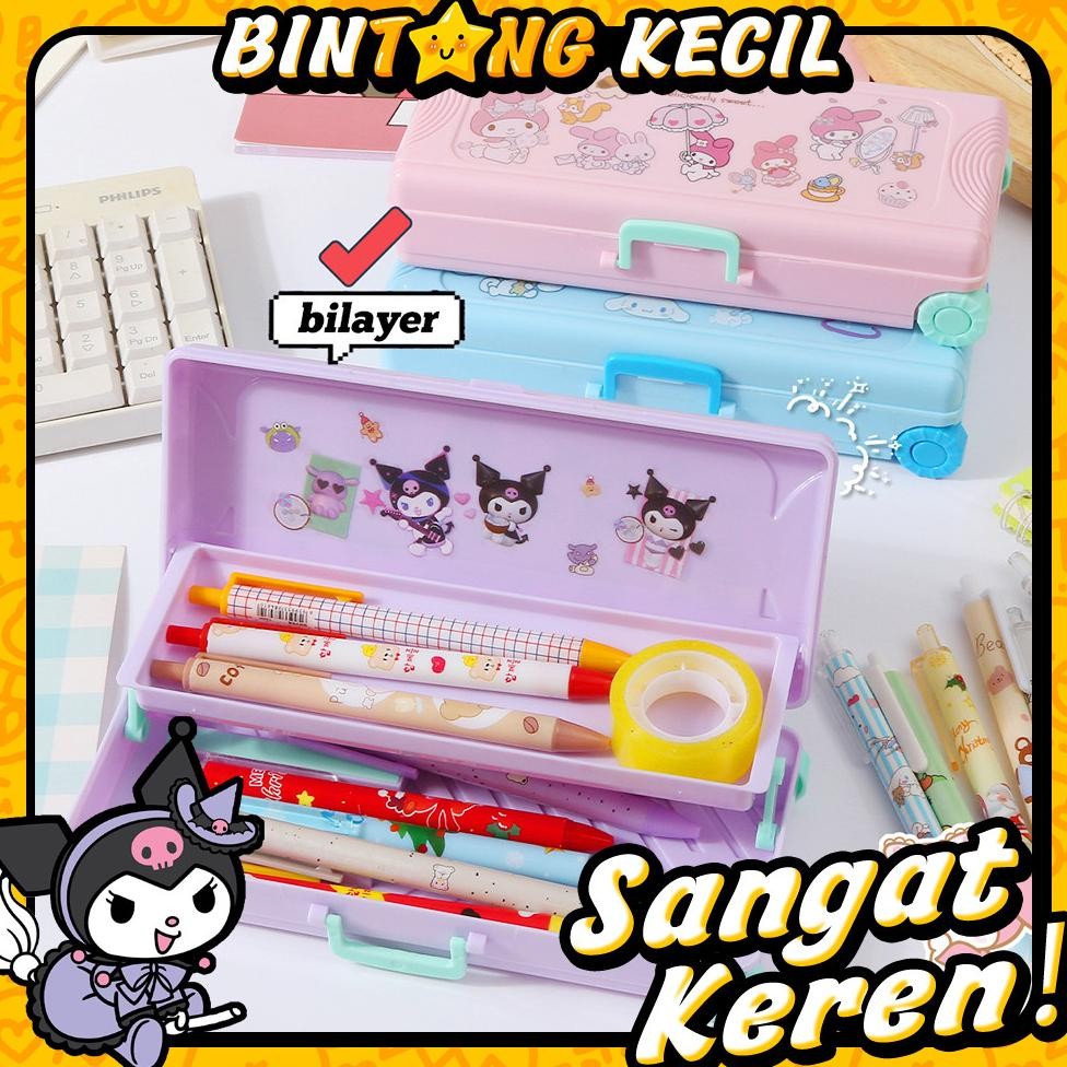

Sale Sanrio Seri Tempat Pensil Koper Ganda Kuromi Tempat Pensil Multifungsi Termasuk Stiker Lucu Sale