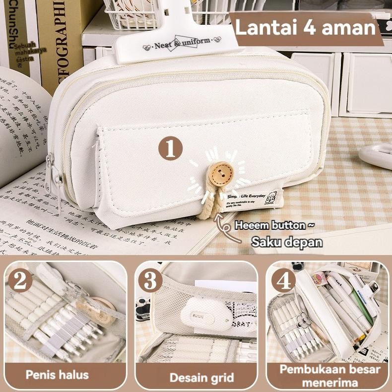 

Murah Kotak Pensil Kanvas Multiwarna Kotak Pena Estetika Kapasitas Besar Korea Perlengkapan Penyimpanan Alat Tulis Siswa Sekolah Promo
