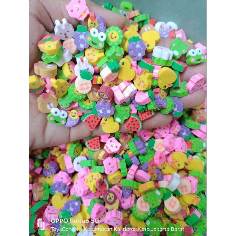 

100pcs penghapus karakter mini