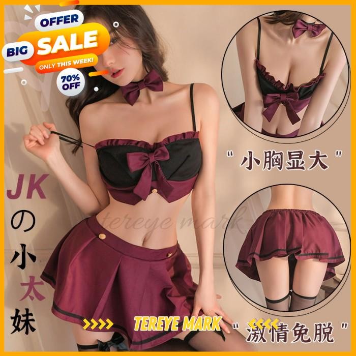 BAJU MALAM SEXY SEXY COSPLAY KOSTUM ANIME SERAGAM SEKOLAH SISWI MINI ROK BEST RECOMENDATION TRENDI B