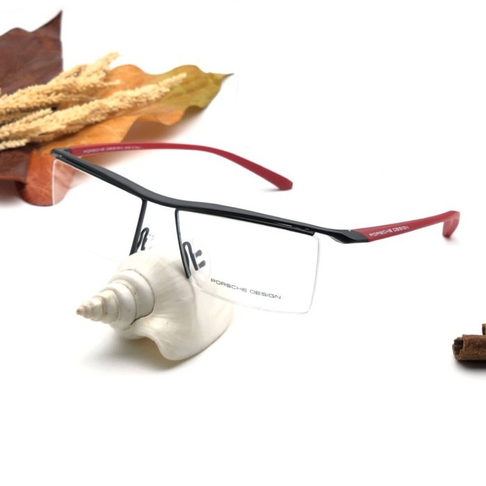 Frame Kacamata Pria Sporty Porsche Design Senur Gantung Half P8189