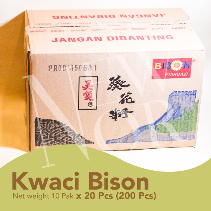 

Kuaci/aci Biji Bunga Matahari Bison 1 Dus (10 Pak=200 Pcs)