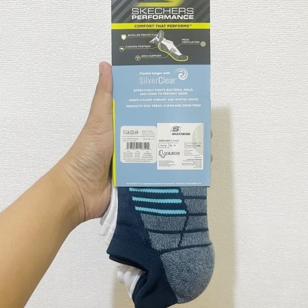 Diskon 70% Skechers Men Pria So No Show Kaos Kaki