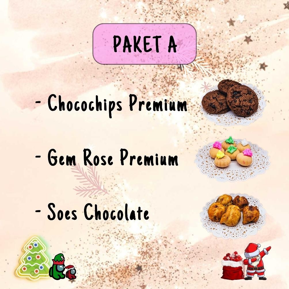 

COD Hampers Parcel Natal 2024 Cookies Kue Kering Choco Chips, Gem Rose, Soes Chocolate 3 Jar 600ml / Hampers Merry Christmas jy-6