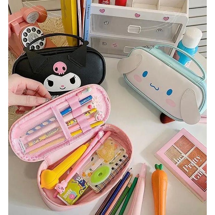 Tempat pen pensil sanrio cinnamoroll kuromi melody pencil case handle