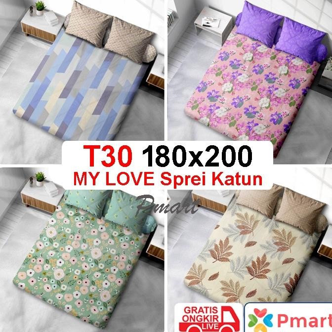 Super Sale Sprei My Love 180X200 Tinggi 30 / Sprei My Love King Tinggi 30 / Sprei Katun 180X200X30 M