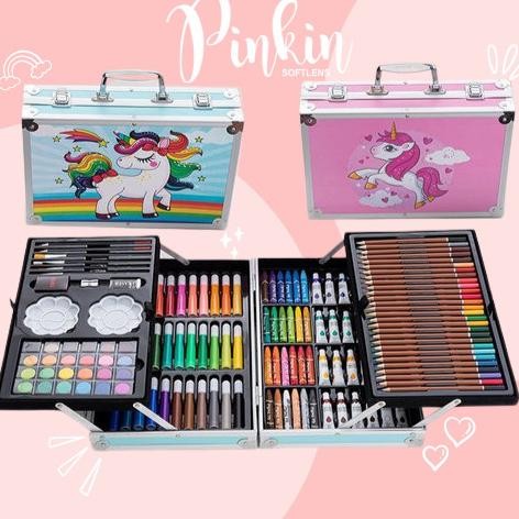 

CRAYON ART SET CRAYON MEWARNAI ANAK ALAT LUKIS SEKOLAH 145 PCS GS