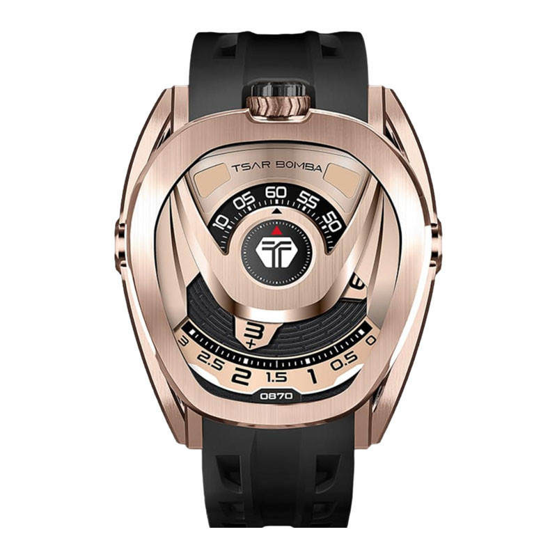 Jam Tangan Pria Tsar Bomba Reactor TB8213A-07 Interchangeable Automatic Black Rubber Strap