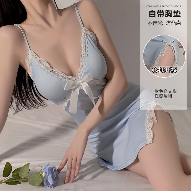 Pure Desire Baju Tidur Empuk, Baju Tidur Pita Suspender Bantalan Dada