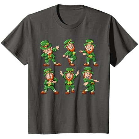 Menari Kaos Lucu untuk Anak Laki-laki dan Perempuan untuk Hari St. Patrick dari Leprechauns |txM2Hun