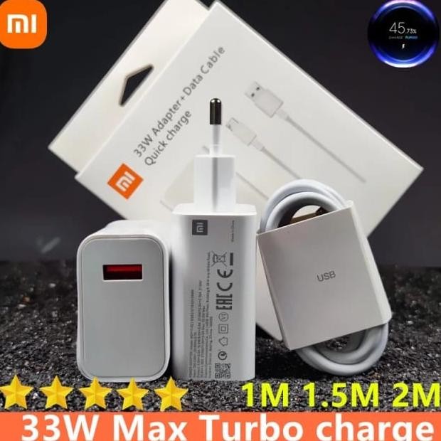ORIGINAL ADAPTOR CHARGER XIAOMI REDMI NOTE 9 PRO 33W TURBO CHARGE