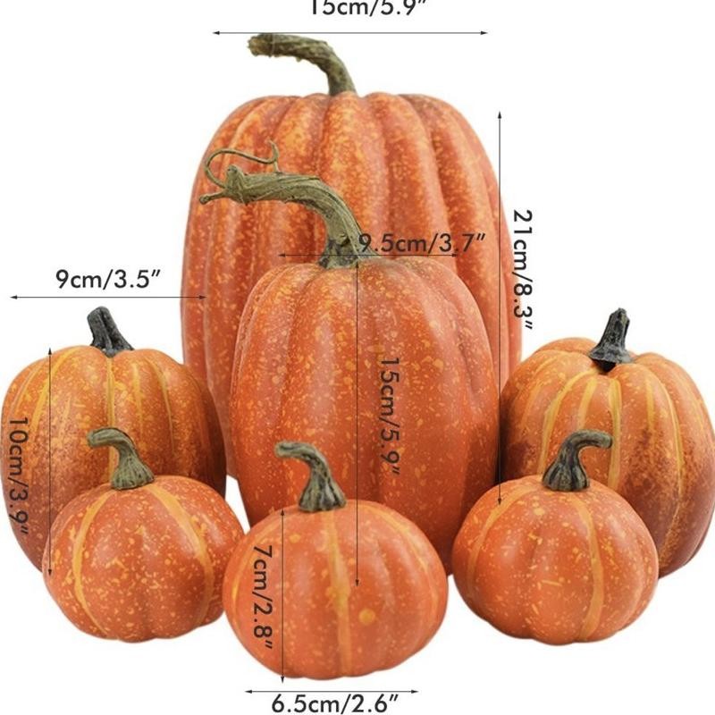 CR - PUMPKIN LABU HALLOWEEN ARTIFICIAL WARNA ORANGE TERLARIS