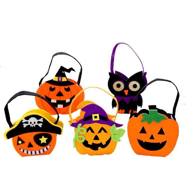 

CR - Tas Permen Labu Haloween Candy Bag Trick Or Treat Pumpkin Orange Skull - MOTIF RANDOM TERLARIS