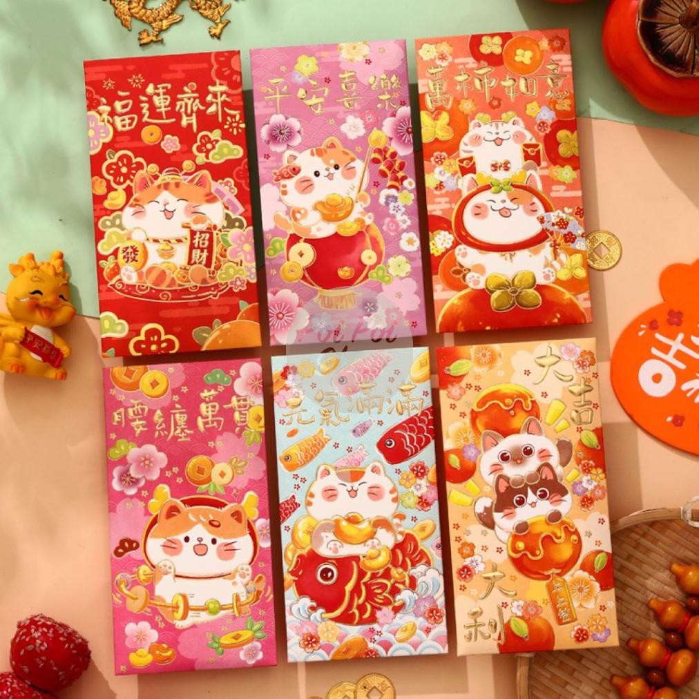 

GHT Angpao Imlek Naga 2024 3D Premium Panjang Glossy YN Shio Naga Angpau Ampau Hongbao Kartun Grosir Murah isi 6 Tebal Motif Karakter Berkualitas Bahan Terbaik TERLARIS