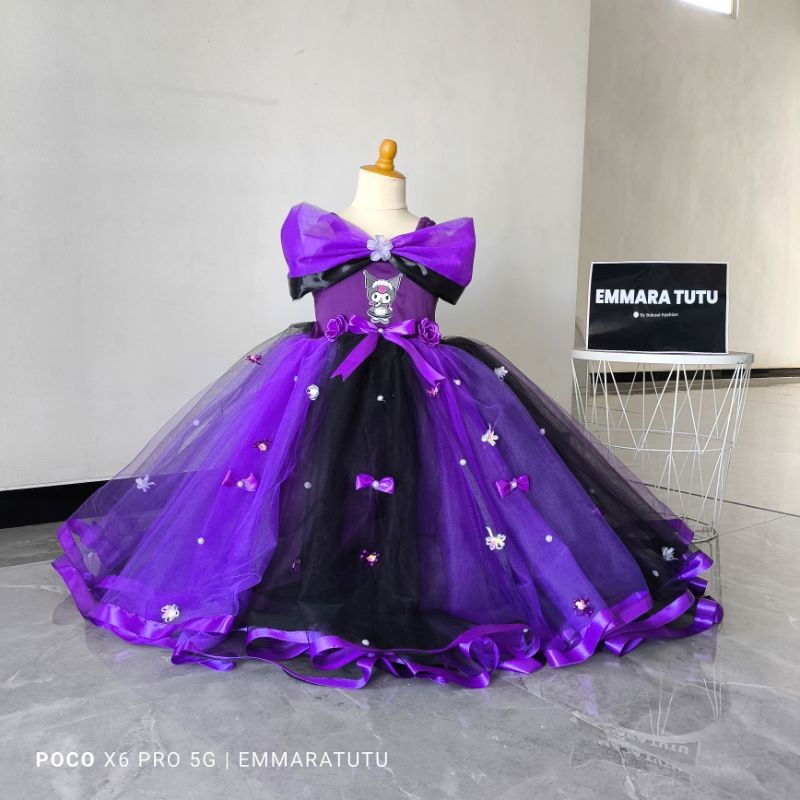 Baju Anak Perempuan dress ulang tahun anak tema kuromi / baju ulang tahun anak gambar kuromi / gaun