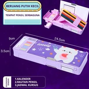 

Buruan Kotak Pensil Multifungsi Lengkap Peruncing Gunting Isolasi Penghapus Penggaristempat Pencil Murah