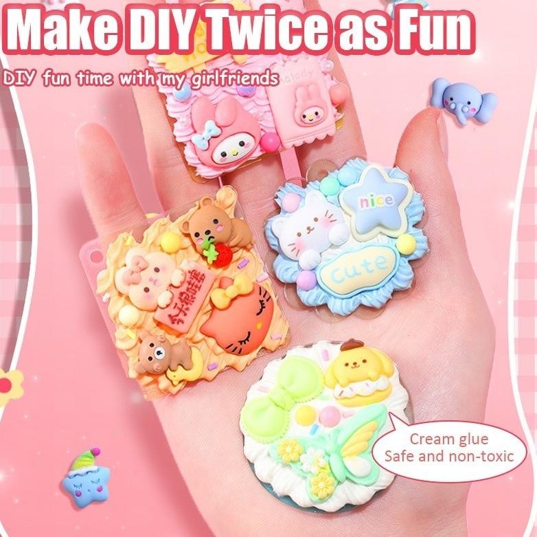 Buruan CodUpgrade Diy Keychain Set Lem Krim Guka Set Stiker Paket Bahan Peralatan Tangan Guka Diy An