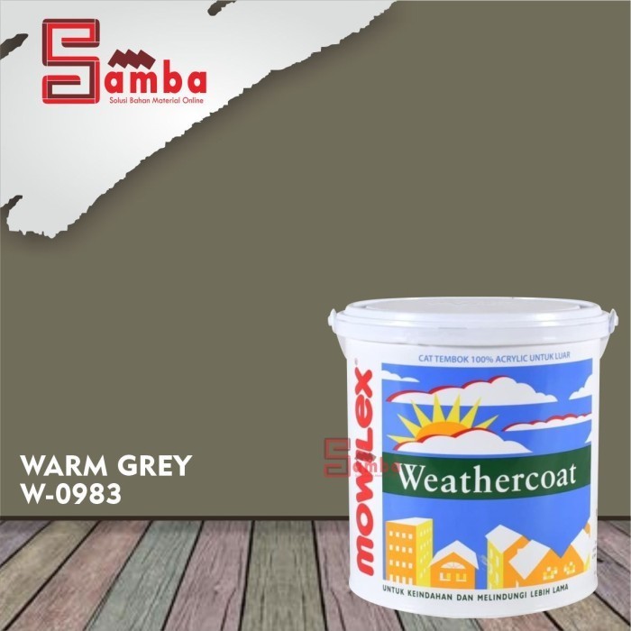 MOWILEX WEATHERCOAT WARM GREY 20 LTR TINTING/ CAT TEMBOK EXTERIOR
