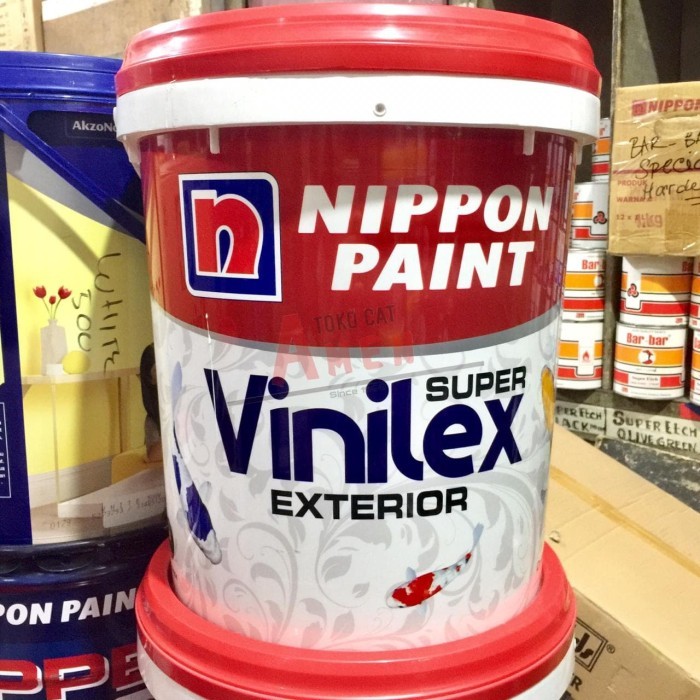 NIPPON PAINT VINILEX SUPER EXTERIOR 25KG - SNOW WHITE / CAT TEMBOK