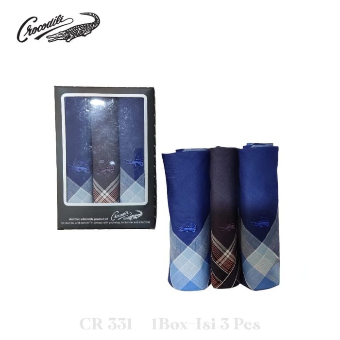 Sapu Tangan Pria Crocodile 3 in 1