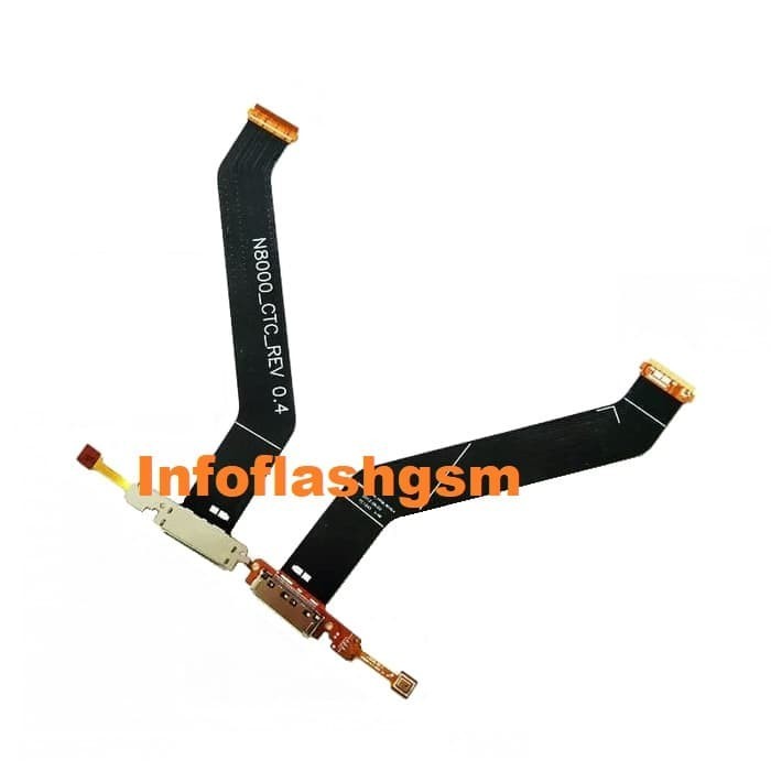 Flexible Connector Konektor Charger Samsung N8000
