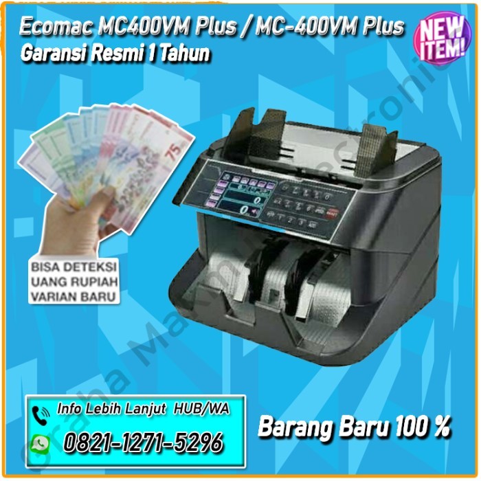 Money Counter Penghitung Uang - Ecomac MC400VM Plus / MC-400VM Plus