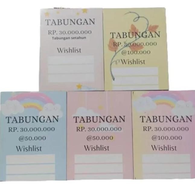 Celengan Target 30 Juta 50K Pelangi Besar Kunci Gembok 15X15X20 Cm Kayu Mdf