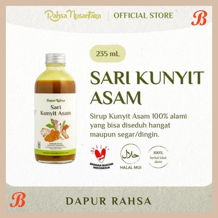 

| NN | RAHSA NUSANTARA, SARI KUNYIT ASAM JAMU SIRUP HERBAL TRADISIONAL 235ML