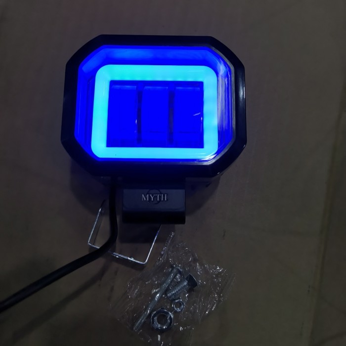 Terbaru Daymaker Mini Led Cwl K30 3 Mata 4D Angel Eye 30 Watt Kotak Biru