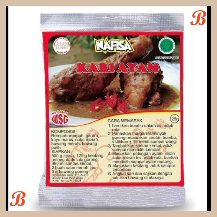 

| NN | NAFISA BUMBU INSTANT NO MSG - KARI AYAM