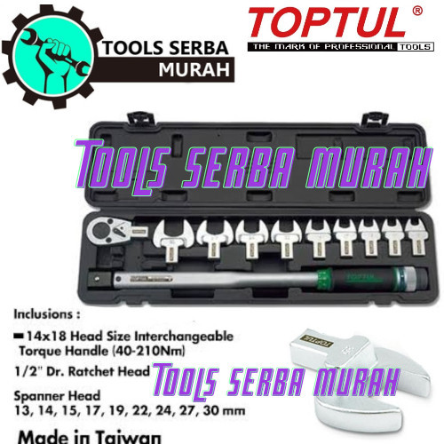 Head-Interchangeable Spanner Torque Wrench Set Toptul GAAI1101 1/2"DR